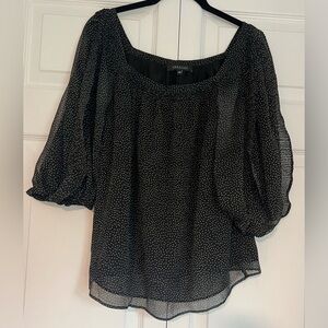 Abbeline 3/4 Sleeve Polka Dot Blouse